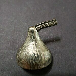 Hershey Kiss silver  tone tack pin lapel pin back